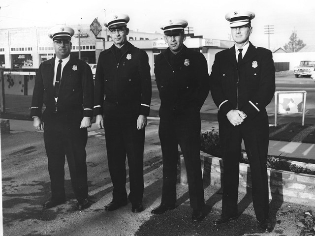 This picture is from 1958 and is Livermore Fire Department's "Big Four"